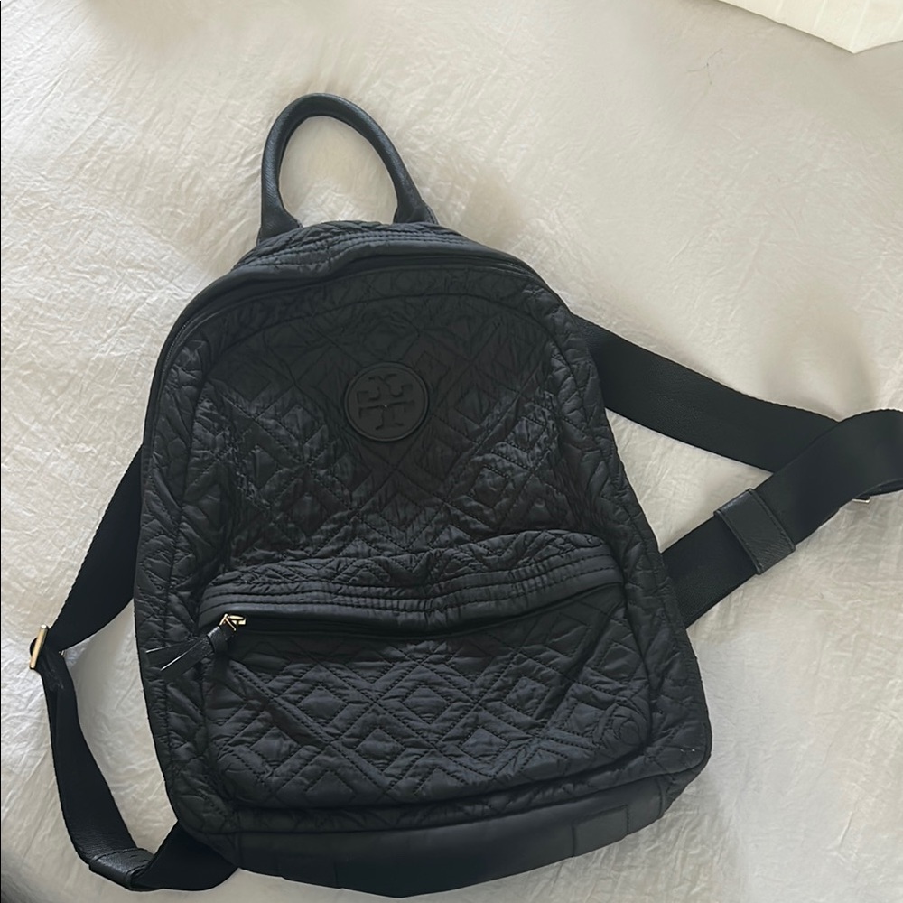 Tory Burch Black Quilted Backpack